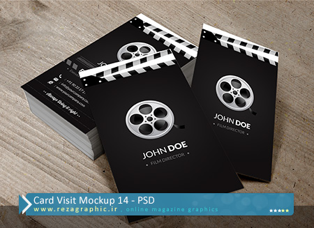 طرح لایه باز پیش نمایش کارت ویزیت – Card Visit Mockup 14 | رضاگرافیک
